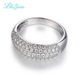 L&zuan White Gold 18K Wedding Bridal Ring for Women 0.88ct Natural Diamonds Rings Female Engagement Fine Jewelry