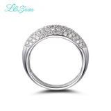 L&zuan White Gold 18K Wedding Bridal Ring for Women 0.88ct Natural Diamonds Rings Female Engagement Fine Jewelry