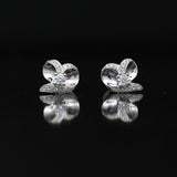 LASAMERO 0.11CTW Round Cut Natural Diamond Center Earrings 18K White Gold Diamond Stud Earrings Fine Jewelry Earring Studs