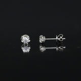 LASAMERO 0.17CT Round Cut Natural Diamond Cluster Earrings 18K Gold Diamond Halo Stud Earrings Fine Jewelry Earring Studs