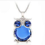 LNRRABC Women Sweater Chain Necklace Owl Design Rhinestones Crystal Pendant Necklaces Jewelry Clothing Accessories Drop Shipping