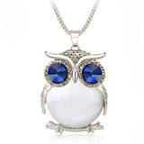 LNRRABC Women Sweater Chain Necklace Owl Design Rhinestones Crystal Pendant Necklaces Jewelry Clothing Accessories Drop Shipping