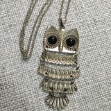 LNRRABC Women Sweater Chain Necklace Owl Design Rhinestones Crystal Pendant Necklaces Jewelry Clothing Accessories Drop Shipping