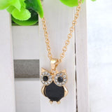 LNRRABC Women Sweater Chain Necklace Owl Design Rhinestones Crystal Pendant Necklaces Jewelry Clothing Accessories Drop Shipping