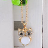 LNRRABC Women Sweater Chain Necklace Owl Design Rhinestones Crystal Pendant Necklaces Jewelry Clothing Accessories Drop Shipping