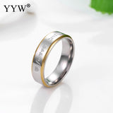 LOVE FOREVER Unisex Finger Ring Titanium Steel Women Men wedding rings 2017 fashion Valentine's Day gift