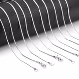 LUXUSTEEL 10pcs/lot 2mm 45cm/50cm/55cm/60cm Length Stainless Steel Tabular Snake Chain Necklace Fashion Chain With Lobster Clasp