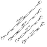 LUXUSTEEL 8pcs/Sets Extender Chain Stainless Steel Lobster Clasp Extended Chain Necklaces DIY Jewelry Accessories