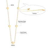 LUXUSTEEL New Arrival Gold/Silver/Rose Gold Color Round Star Cricle Pendant Necklaces Fashion Stainless Steel Choker Necklaces