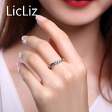 LicLiz 925 Sterling Silver Braided Open Ring Punk Style Adjustable Twisted Ring New Year's Gift Jewelry For Women Anillos LR0279