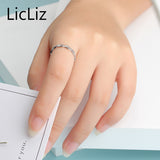 LicLiz 925 Sterling Silver Infinity Rings For Women Finger Twist Of Fate Cross Stackable Ring Band Hollow Braided Ring LR0468