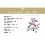 Lotus Fun Real 925 Sterling Silver Natural Original Handmade Designer Fine Jewelry Cute Butterfly on Branch Female Rings Bijoux