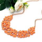 MINHIN New Popular 8 Colors Multicolor Big Pendant Clavicle Chain Necklace Women's Delicate Banquet Jewelry