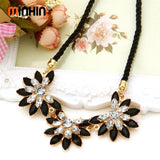 MINHIN New Popular 8 Colors Multicolor Big Pendant Clavicle Chain Necklace Women's Delicate Banquet Jewelry
