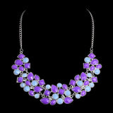 MINHIN New Popular 8 Colors Multicolor Big Pendant Clavicle Chain Necklace Women's Delicate Banquet Jewelry