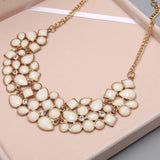 MINHIN New Popular 8 Colors Multicolor Big Pendant Clavicle Chain Necklace Women's Delicate Banquet Jewelry