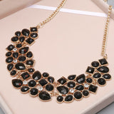 MINHIN New Popular 8 Colors Multicolor Big Pendant Clavicle Chain Necklace Women's Delicate Banquet Jewelry