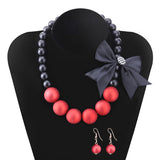 Match-Right Necklace Simulated Pearl Statement Necklaces Trendy Jewelry Necklace Women with Fabric Tie Accessories SP213