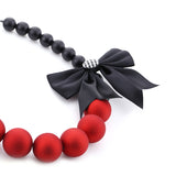 Match-Right Necklace Simulated Pearl Statement Necklaces Trendy Jewelry Necklace Women with Fabric Tie Accessories SP213