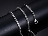 Meaeguet Classic Stainless Steel Silver Color Link Chain Necklace Snake/Box/Hanging/Curb/Flat/Twist Chain 24inch