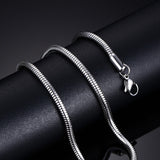 Meaeguet Trendy 20inch Silver Color Stainless Steel Link Chain Necklace For Men Snake/Box/Hanging/Curb/Flat/Twist Chain