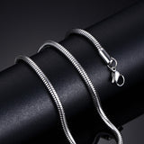 Meaeguet Trendy 20inch Silver Color Stainless Steel Link Chain Necklace For Men Snake/Box/Hanging/Curb/Flat/Twist Chain