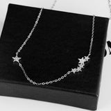 Meetcute Drop Shipping 925 Sterling-silver Necklaces Star Pendants&Necklaces Jewelry Collar Necklace Pendants For Women de Plata