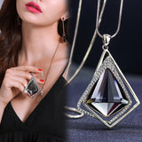 Meyfflin Long Necklaces & Pendants for Women Collier Femme Geometric Statement Colar Maxi Fashion Crystal Jewelry Bijoux 2018