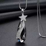 Meyfflin Long Necklaces & Pendants for Women Collier Femme Geometric Statement Colar Maxi Fashion Crystal Jewelry Bijoux 2018