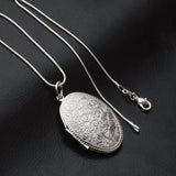 Modyle New Fashion Vintage Photo Locket Pendant Necklace Sliver Plated Jewelry Necklaces & Pendants Women Gift Free Shipping