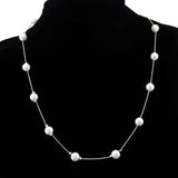 N981 Womens Jewellery Colliers Chain Simulated Pearls Necklace Bridal Jewelry Necklaces Female White Wedding Gifts Collares