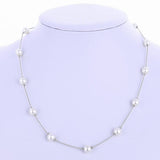 N981 Womens Jewellery Colliers Chain Simulated Pearls Necklace Bridal Jewelry Necklaces Female White Wedding Gifts Collares