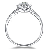 Natural Diamond Engagement Ring 0.1+0.16ct Diamond Jewelry for Women Handmade Wedding Band 18K White Gold