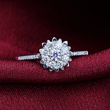 Natural Diamond Engagement Ring 0.1+0.16ct Diamond Jewelry for Women Handmade Wedding Band 18K White Gold