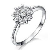 Natural Diamond Engagement Ring 0.1+0.16ct Diamond Jewelry for Women Handmade Wedding Band 18K White Gold