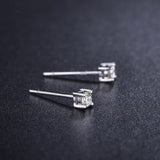 Natural daimond Earrings 18k Pure Gold Simple Exquisite Round Elegant Classic Wedding Hot Sale 2017 New Party Women Girl Gift