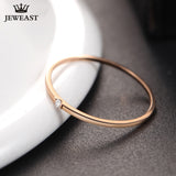 Natural diamond Ring 18k Pure Gold Classic Girl gift Women Hot Selling Party Trendy New 2017 Discount nice Good Rings Customize