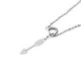 Necklace For Women Stainless Steel Gold&Steel Color High Polished Chain Necklace Fashion Jewelry With Heart&Arrow Shap Pendant