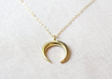 New Delicate Pendant Necklace Curved Crescent Moon Star Heart Choker Necklace Gold Silver Women Necklace Jewelry Birthday Gift