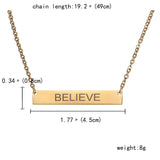 New Personalized Blank Bar Pendant Necklace 3 Colors Stainless Steel Custom Name Plate Necklace Can Engrave Word Letters Jewelry