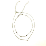 New Silver Gold Color Jewelry Love Heart Necklaces & Pendants Double Chain Choker Necklace Collar Women Statement Jewelry Bijoux
