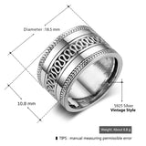 New Solid 925 Sterling Silver Wide Women Rings Femme Vintage Style Layered Ring Engagement Jewelry Gift