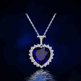 New Titanic Heart of the Ocean rhinestones Crystal Chain High quality  Pendant Necklace Jewelry          CND137