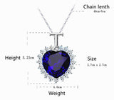 New Titanic Heart of the Ocean rhinestones Crystal Chain High quality  Pendant Necklace Jewelry          CND137