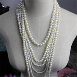 New hot sale popular women's jewelry girl wedding birthday party beautiful multi-layer imitation pearl necklace agent shipping