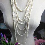 New hot sale popular women's jewelry girl wedding birthday party beautiful multi-layer imitation pearl necklace agent shipping