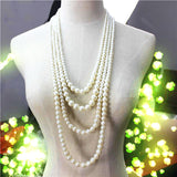 New hot sale popular women's jewelry girl wedding birthday party beautiful multi-layer imitation pearl necklace agent shipping