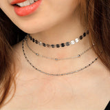 Newest fashion jewelry accessories alloy  Multiple layers mix shape chain Necklace   for couple lovers'  N443