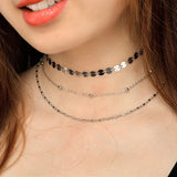 Newest fashion jewelry accessories alloy  Multiple layers mix shape chain Necklace   for couple lovers'  N443