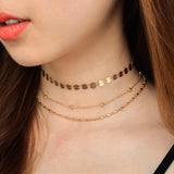 Newest fashion jewelry accessories alloy  Multiple layers mix shape chain Necklace   for couple lovers'  N443